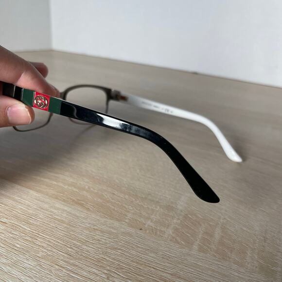 Gucci GG4214 5L3 Eyeglasses Silver Black Frames Only READ 54-16-135 - Picture 8 of 11